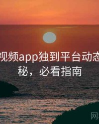 汤不热视频app独到平台动态脉络揭秘，必看指南